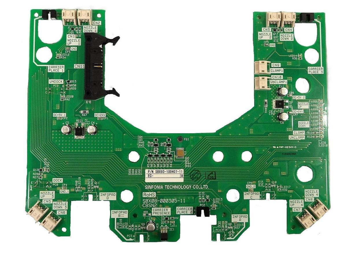 Used Sinfonia Technology SBX93-100407-11 Interface PCB CBSN2 SBX08-000305-11 New