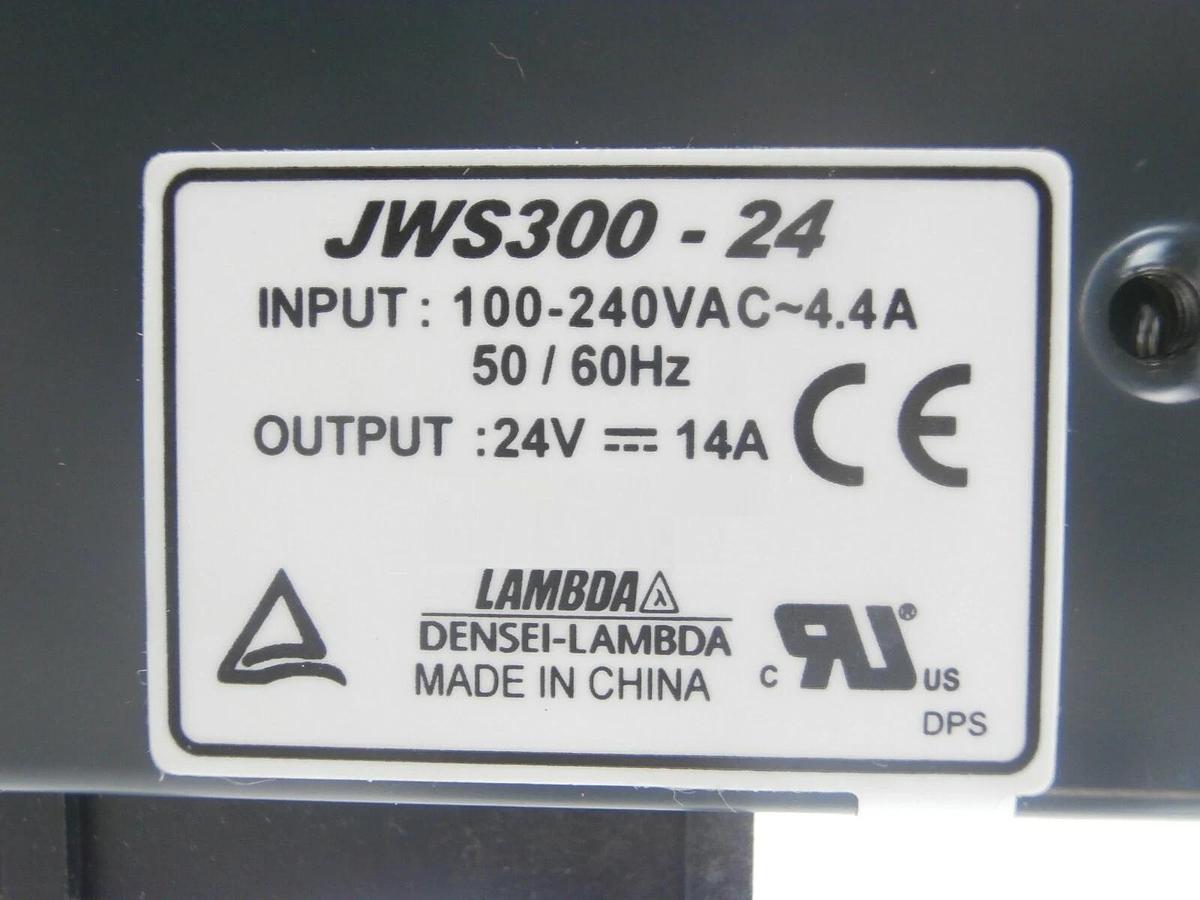 Used Densei-Lambda JWS300-24 Power Supply w/Cables TEL Tokyo Electron Lithius Surplus