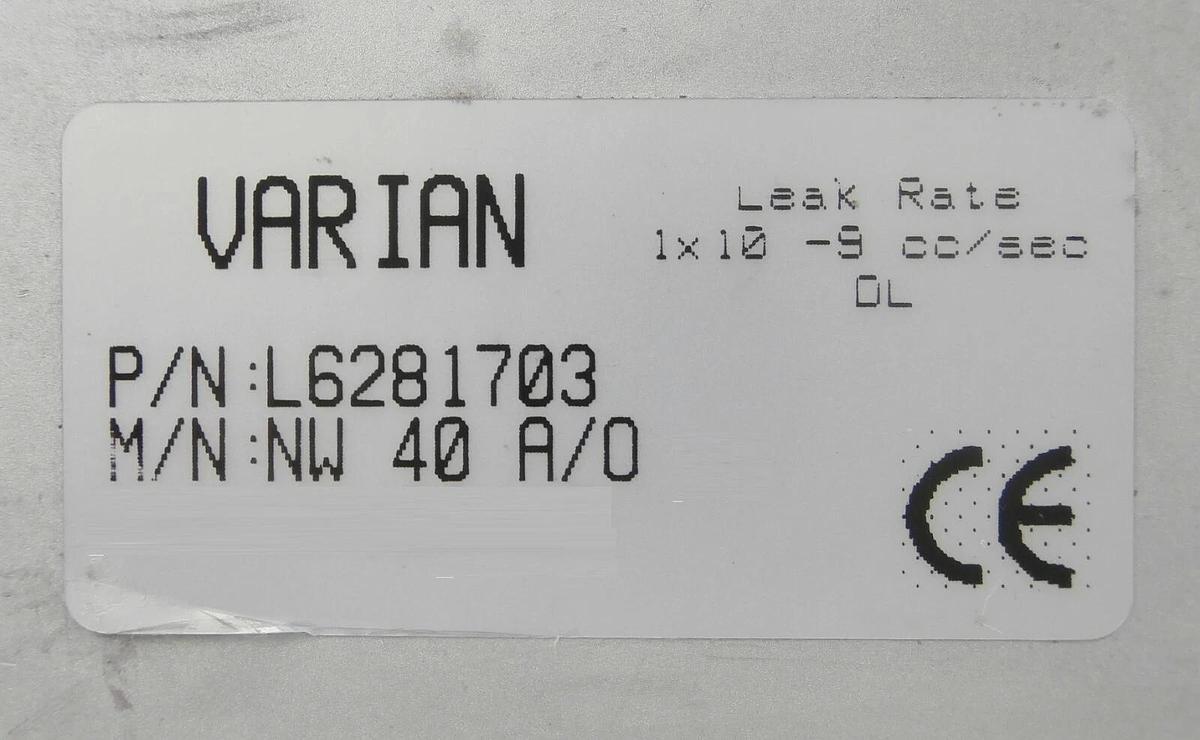 Used Varian L6281-703 Pneumatic Angle Valve NW-40-A/O Reseller Lot of 3 VSEA Working