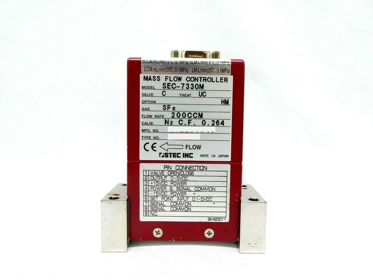 Used STEC SEC-7330M MFC Mass Flow Controller SEC-7330 200 CCM SF6 Working Spare