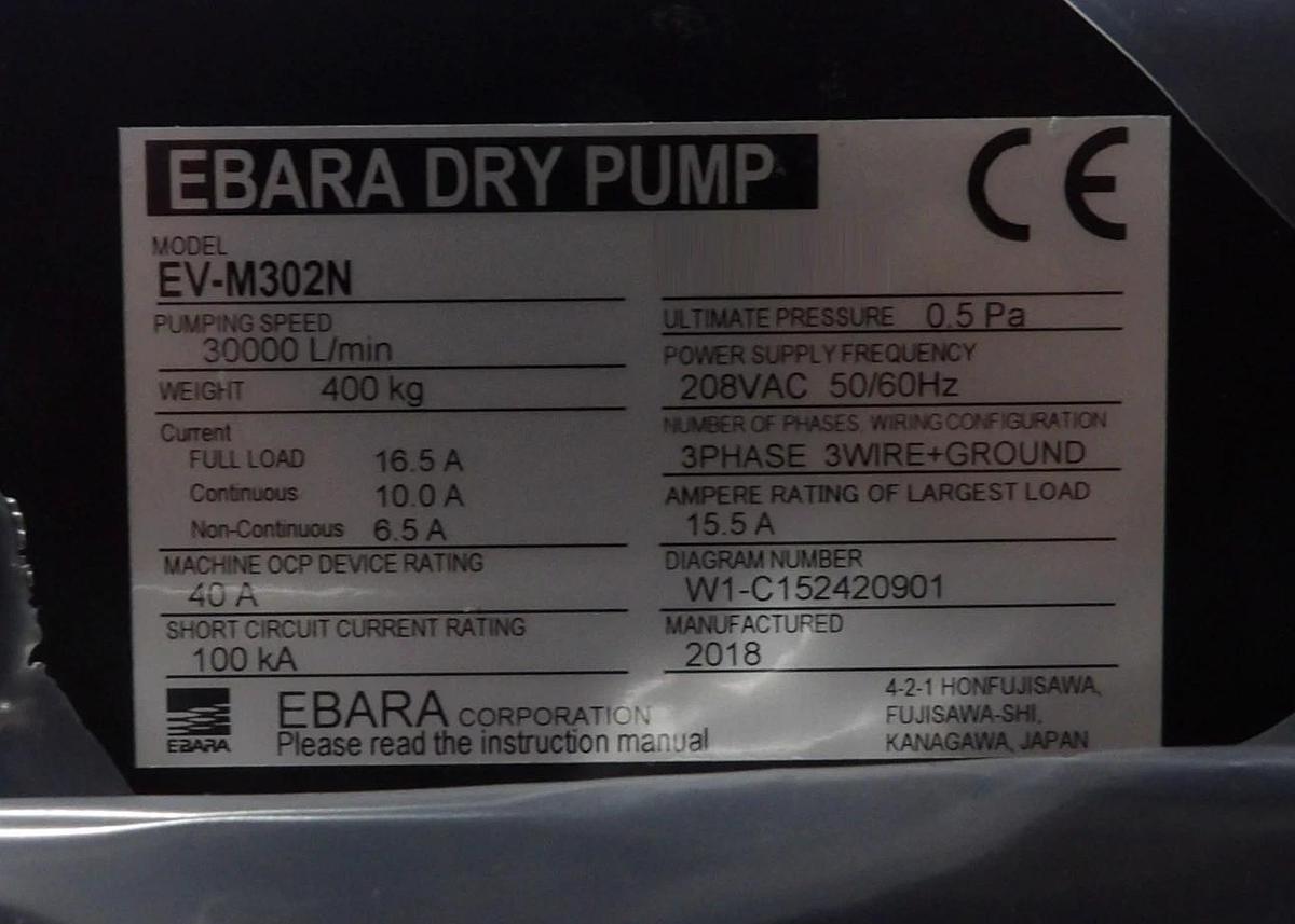 Refurbished EV-M Ebara Technologies EV-M302N Dry Vacuum Pump 500762278 OEM Refurbished