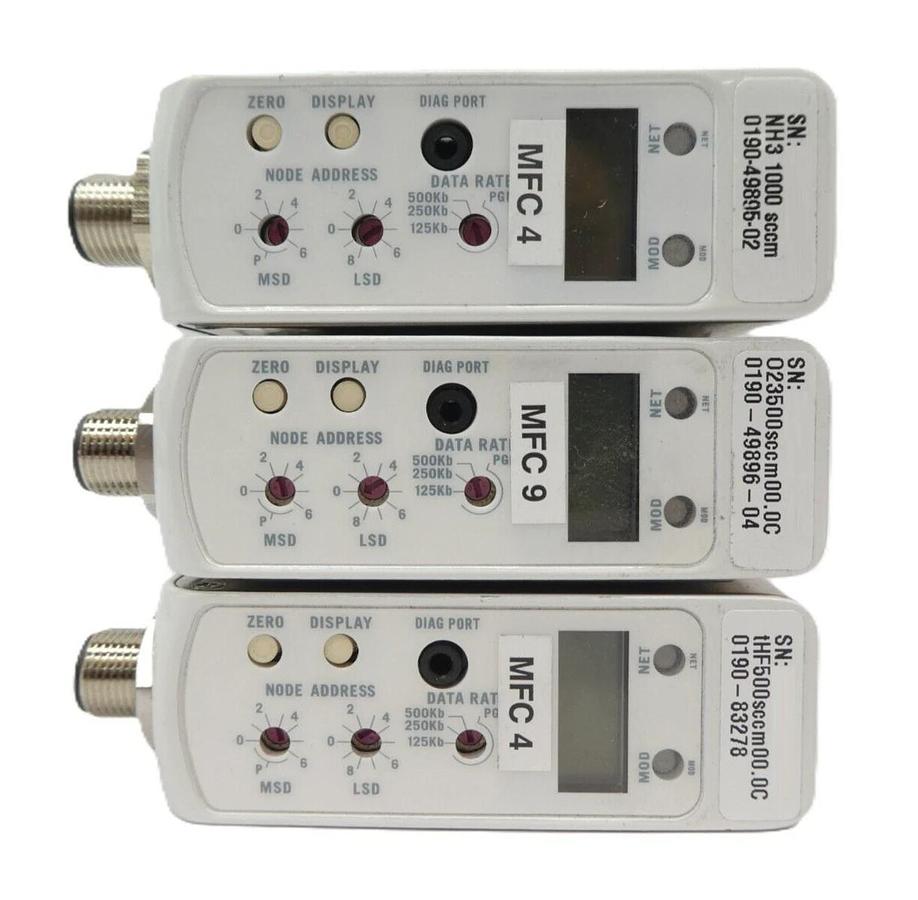 Used Brooks Instrument GF125C Mass Flow Controller MFC GF125CXXC Lot of 10 Working