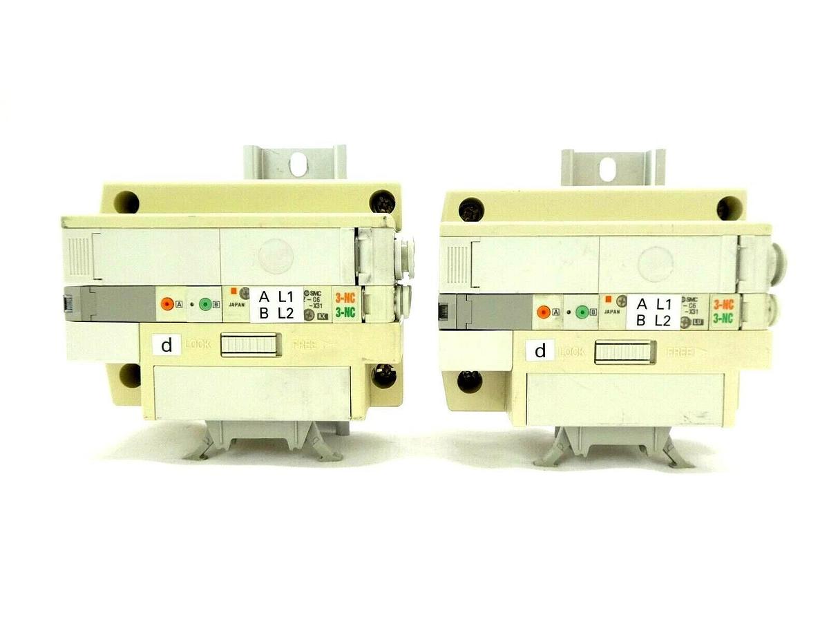 Used SMC 1-Port Pneumatic Manifold TEL Tokyo Electron 3D80-000055-V1 Lot of 2 Working