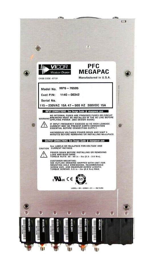 Used Vicor MP6-76595 Power Supply MegaPAC AMAT Applied Materials 1140-00342 Working