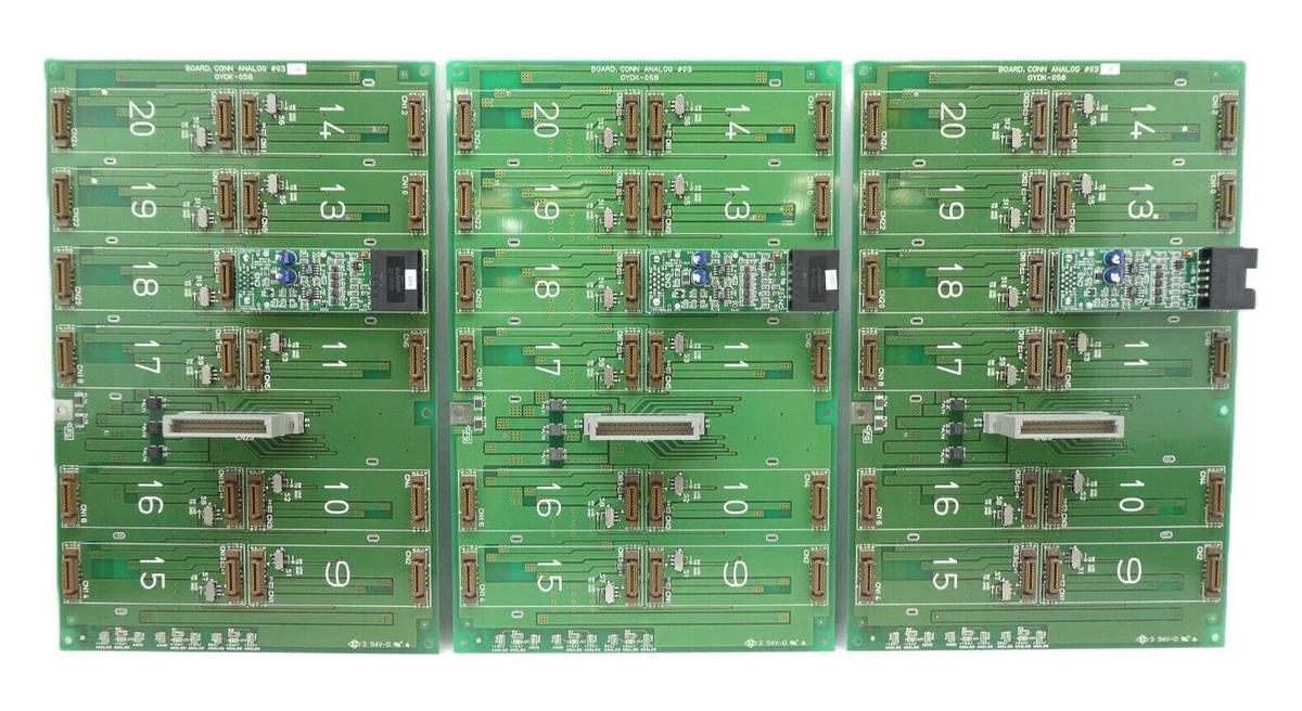 Used TEL Tokyo Electron OYDK-058 Analog Connector #03 PCB Reseller Lot of 3 Working