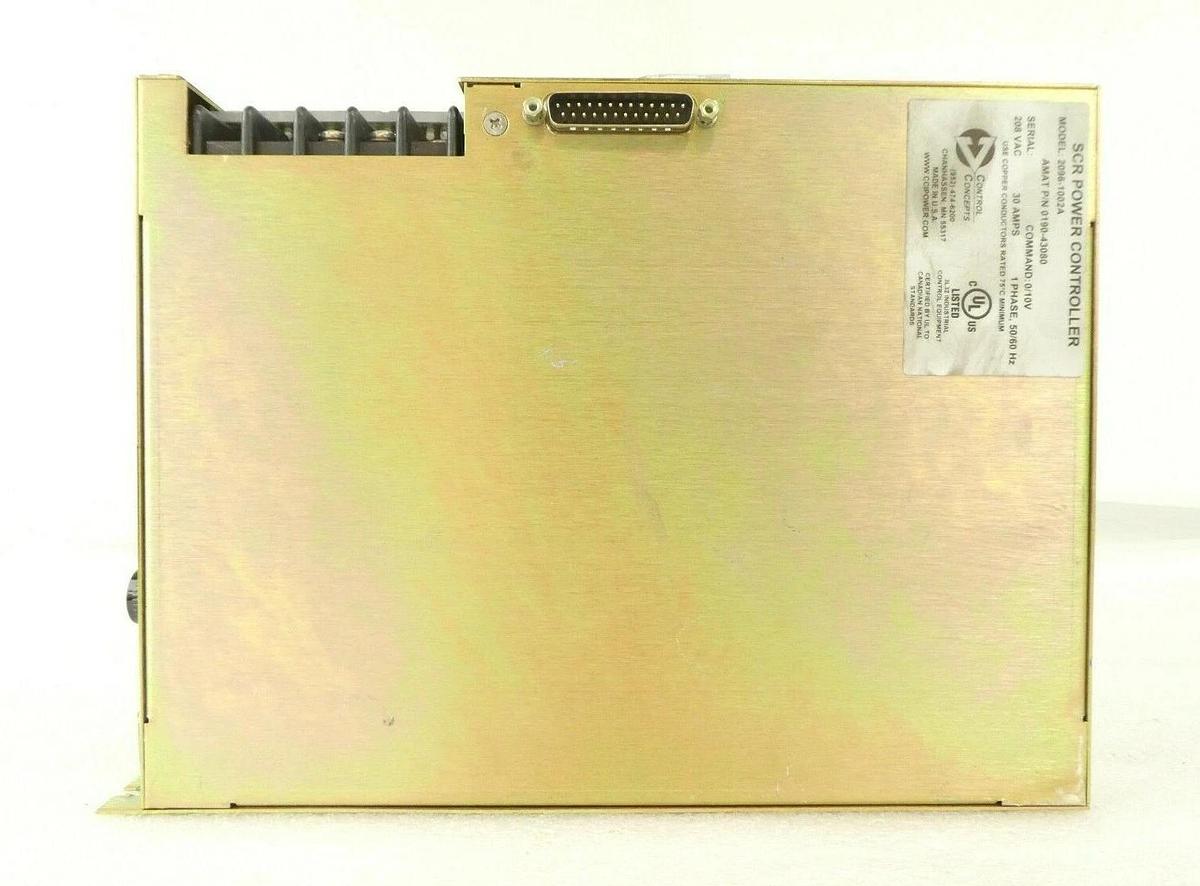 Used Control Concepts 2096-1002A SCR Power Controller AMAT 0190-43080 Working Surplus
