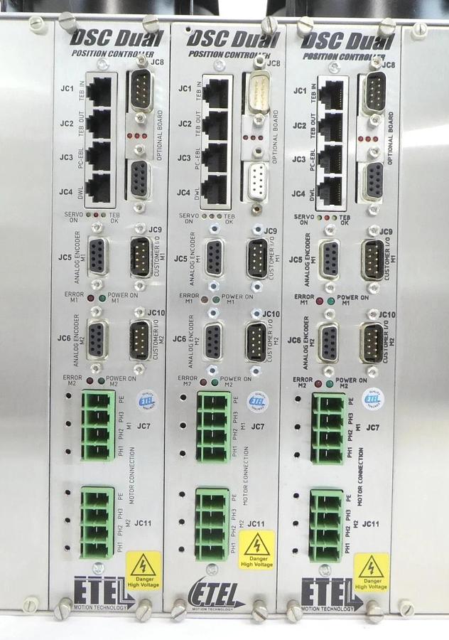 Used ETEL DSO-RAC200A-011D DSC Dual Position Controller Rack DSCDP132-111E-000A Spare