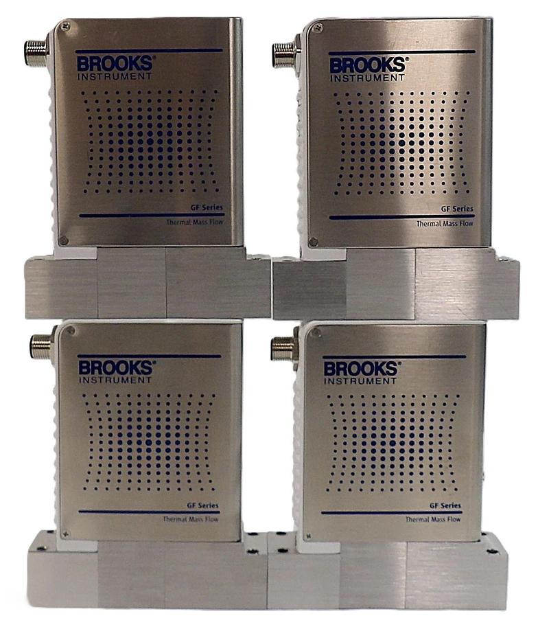 Used Brooks Instrument GF125C-105871 Mass Flow Controller MFC Lot of 4 Surplus