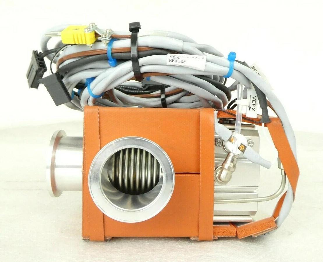 Used SMC XLA-40H-X1018 Heated Pneumatic High Vacuum Angle Valve Trias Working Surplus