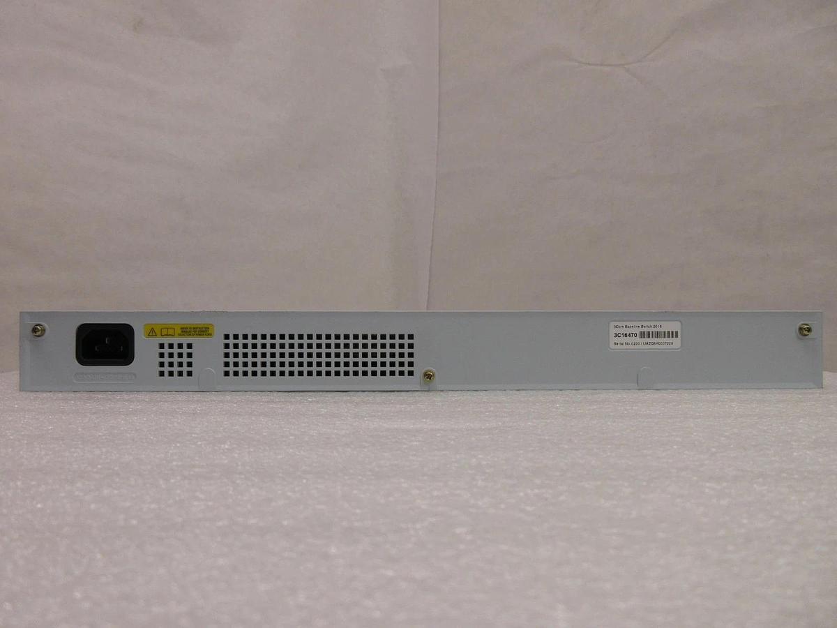 Used 3Com 1647-010-010-2.00 Baseline Switch 2016 3C16470 AMAT Quantum X Used Working