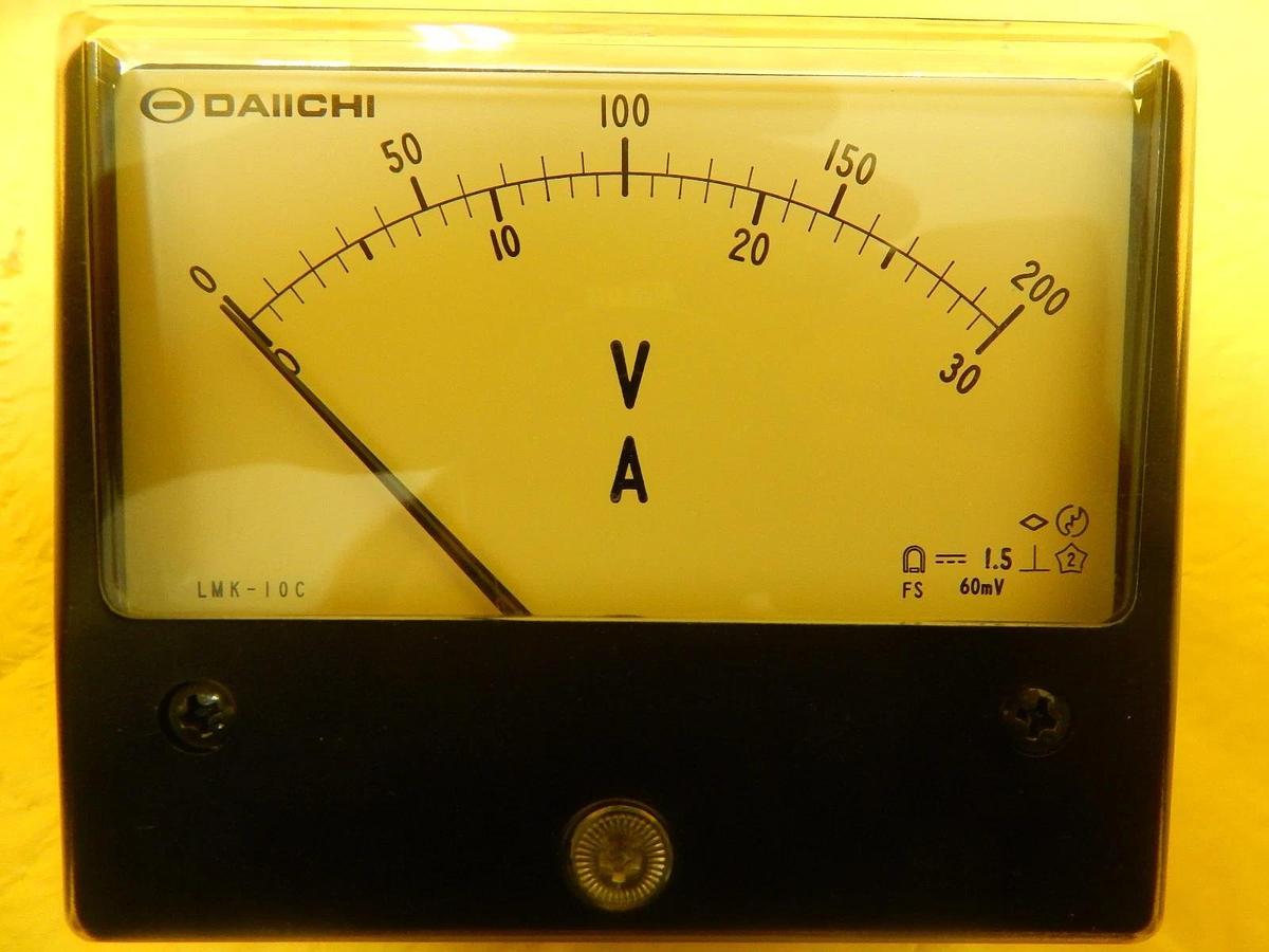 Used Daiichi LMK-10C Oblong Meter LK Series DC Voltmeter Ammeter Lot of 10 Used