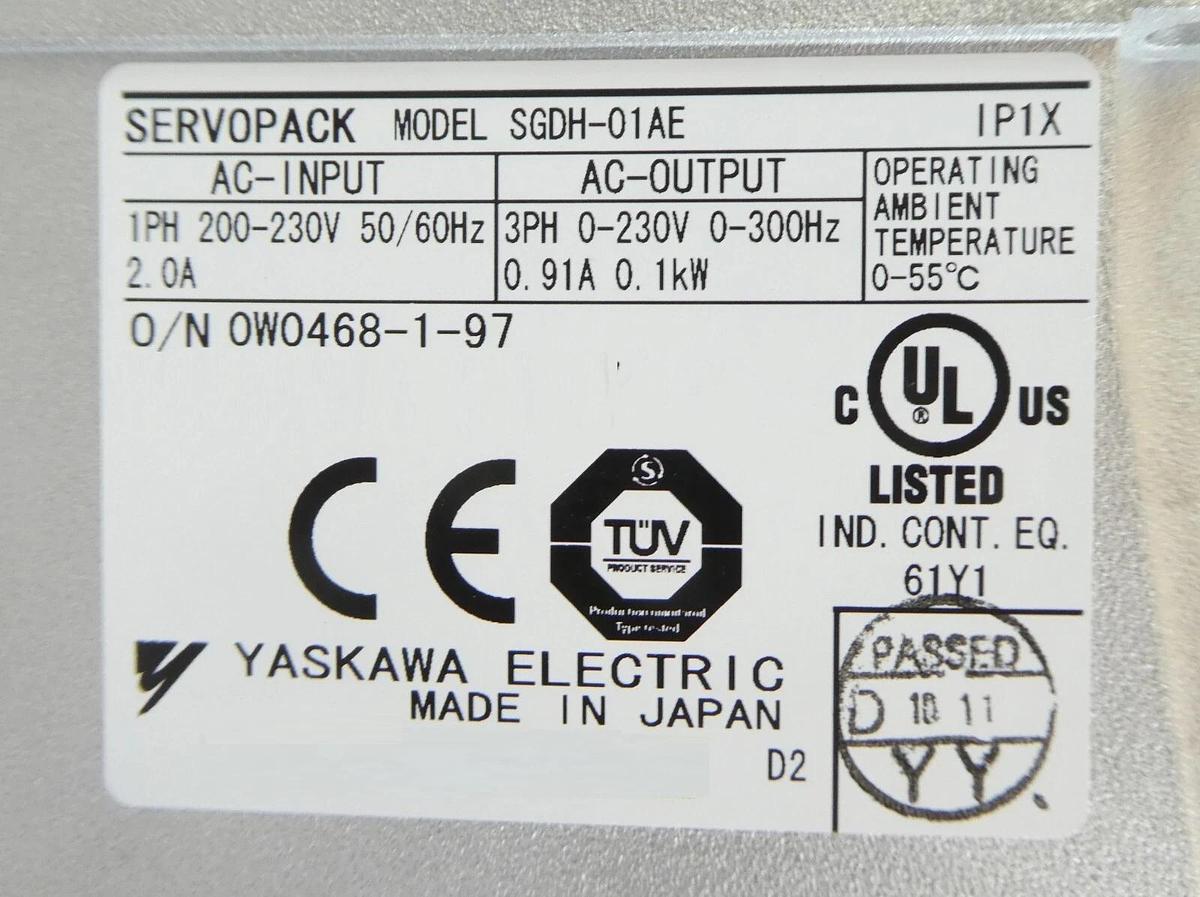 Yaskawa Electric SGDH-01AE Servo Drive SERVOPACK AMAT Reseller Lot of 3 New