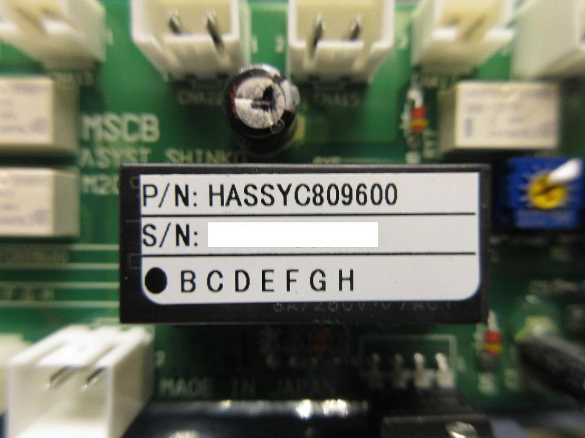 Used Asyst Shinko HASSYC809600 Interface Board PCB MSCB M200 Used Working