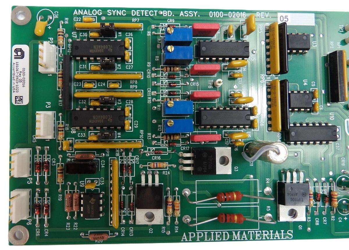 Used AMAT Applied Materials 0100-02016 Analog Sync Detect PCB Assembly Working Surplu