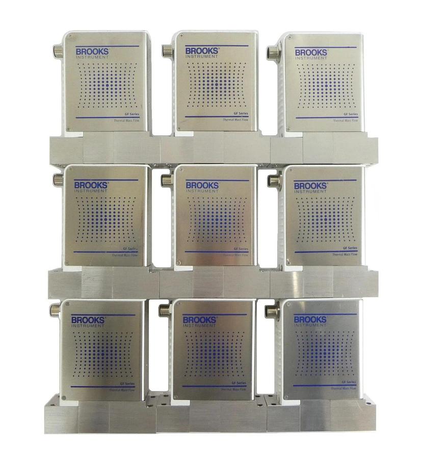 Used Brooks Instrument GF125CXXC Mass Flow Controller MFC Lot of 9 Working Spare