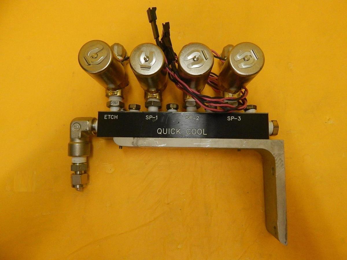 Used MRC Materials Research A118037 Pneumatic Manifold VDW31-5G-4 Set of 2 Star Used