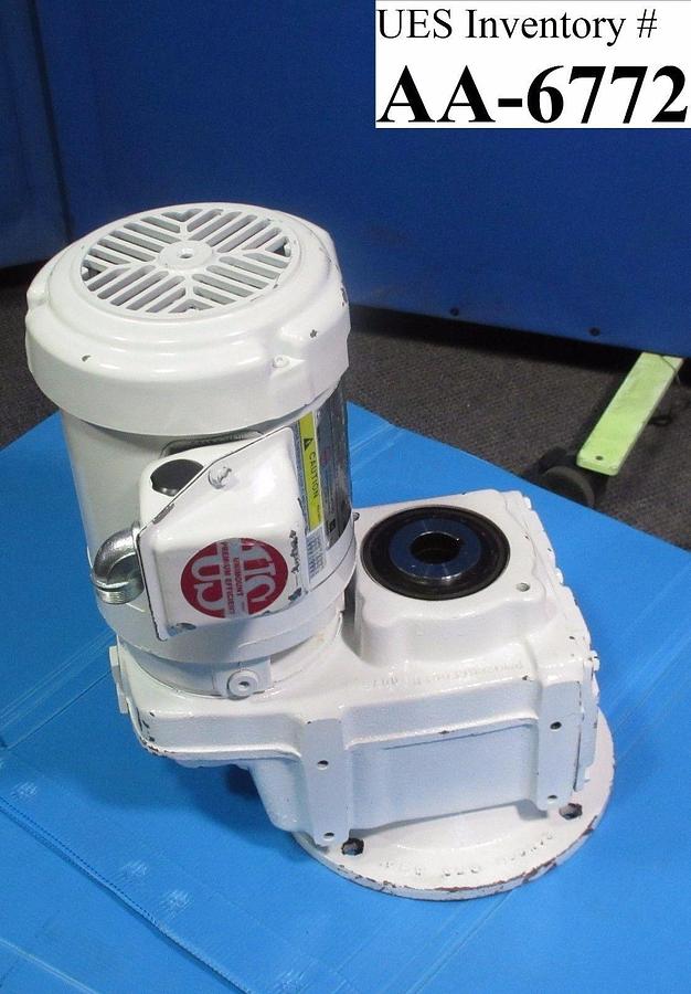 Used US Motors 6592A Motor & Gearbox Series 2000 .5 HP 3 PH 160 Ratio Used Working
