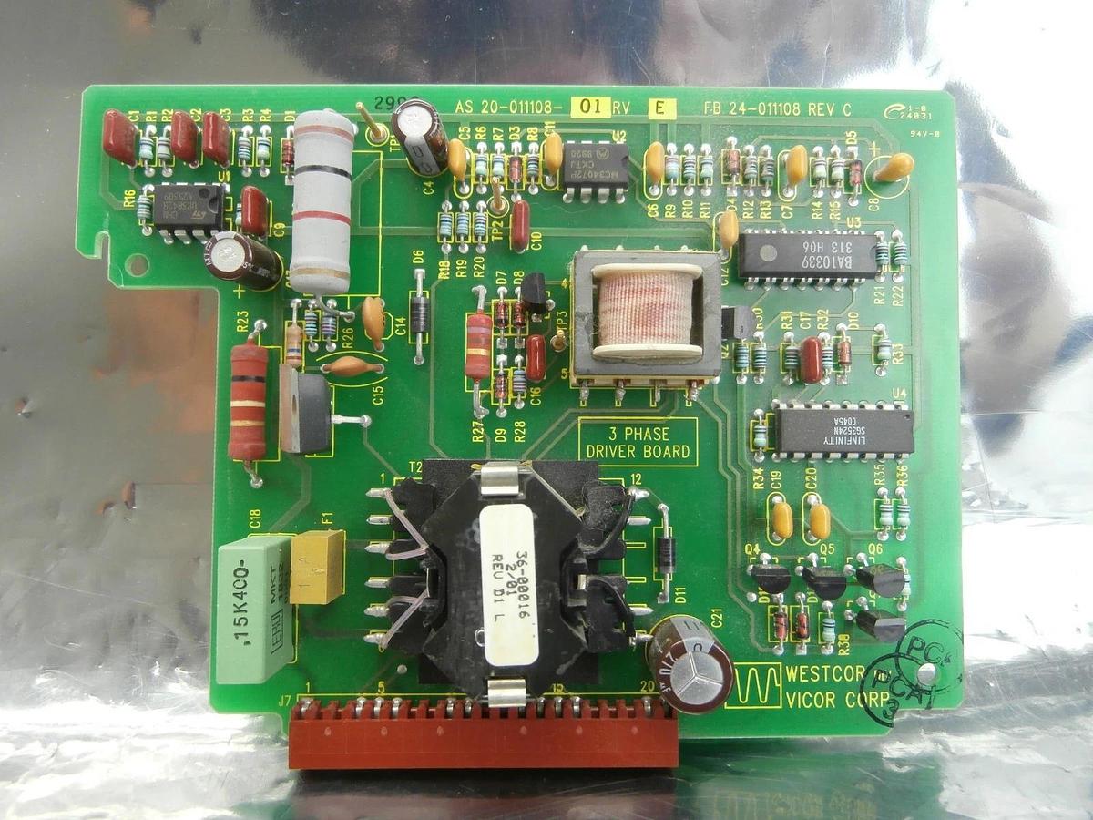 Used Vicor 20-011108-01 3 Phase Driver Board PCB 24-011108-01 36-00016 Used Working