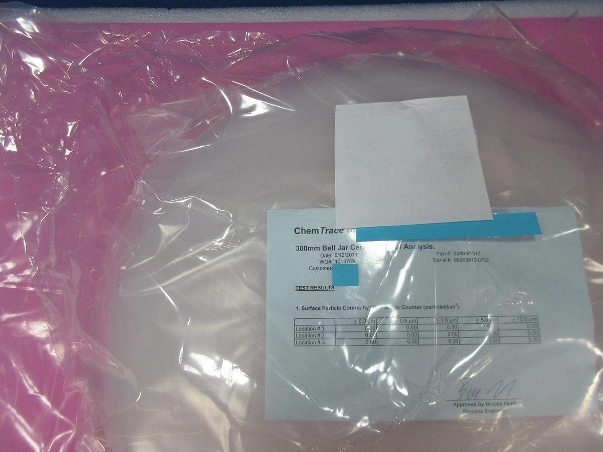 Refurbished AMAT Applied Materials 0040-61317 Aluminum Oxide Quartz Bell Jar Open Refurbish