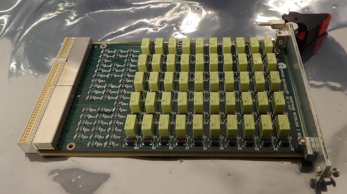 Used AMAT Applied Materials 0190-26810 MainFrame Interlock 3 Relay PCB Working Spare