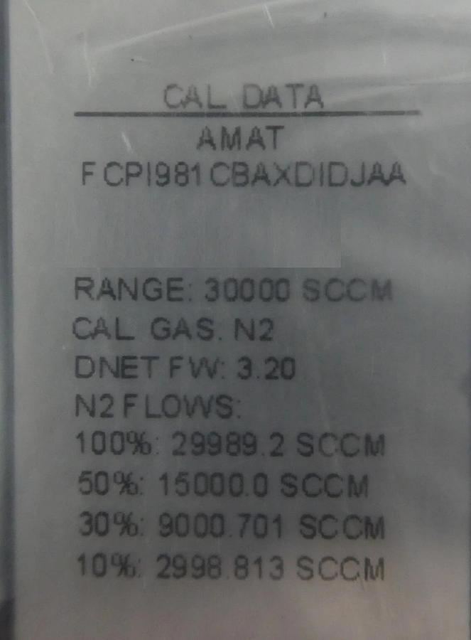 Aera FCPI981CBAXDIDJAA Mass Flow Controller MFC PI-98 AMAT 0190-34217 New Spare