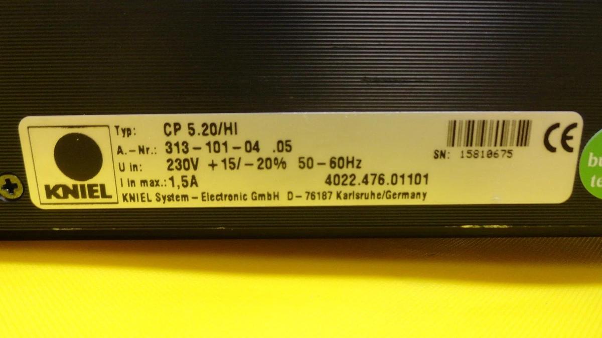 Used Kniel System-Electronic 313-101-04 .05 Power Supply Card PCB 4022.476.01101 Used