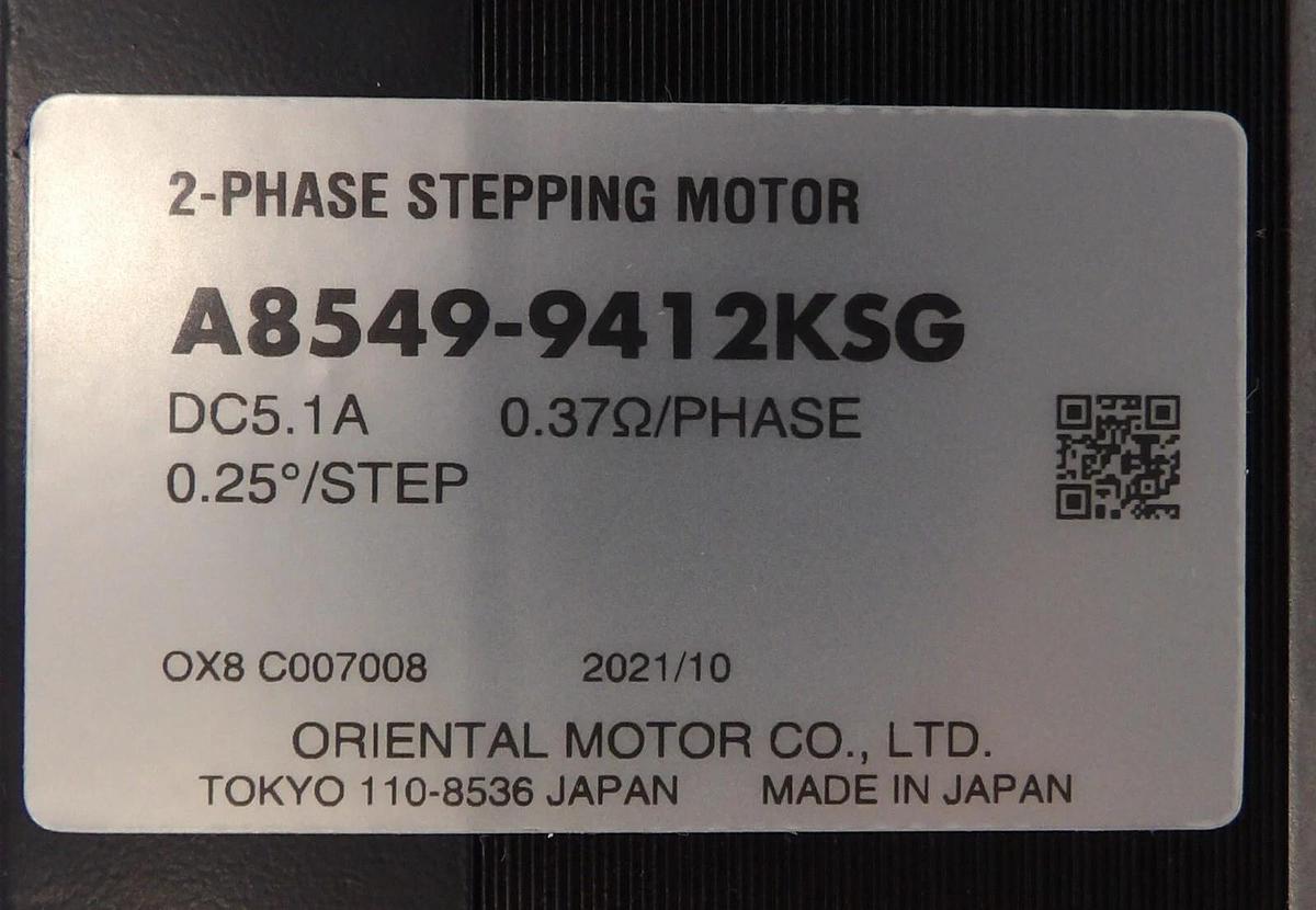 Used Oriental Motor A8549-9412KSG 2 Phase Stepping Motor Assembly Working Surplus
