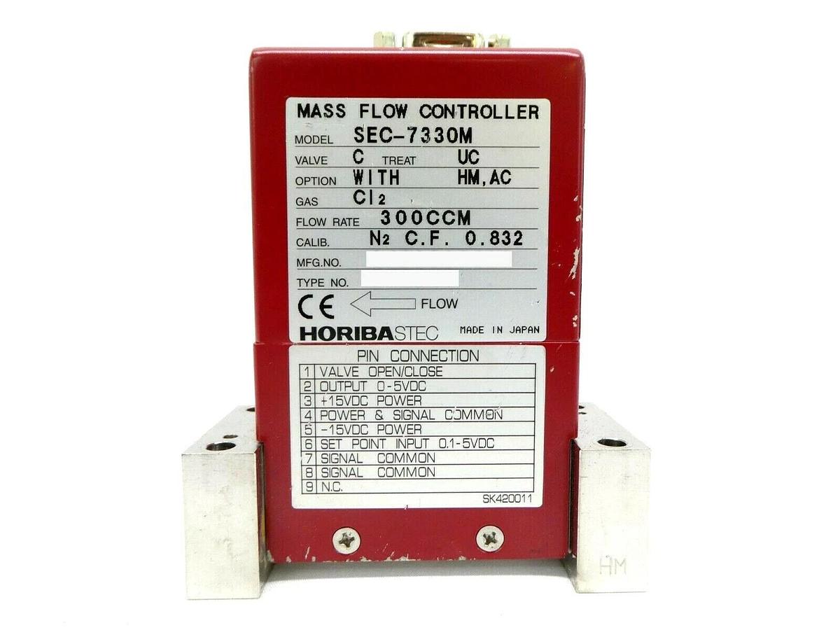 Used STEC SEC-7330M MFC Mass Flow Controller SEC-7330 300 CCM Cl2 Working Spare