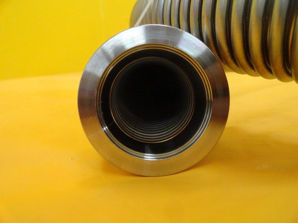 Used MKS Instruments Flexible Bellows Vacuum Hose NW40 8 Foot 2438mm Stainless Used
