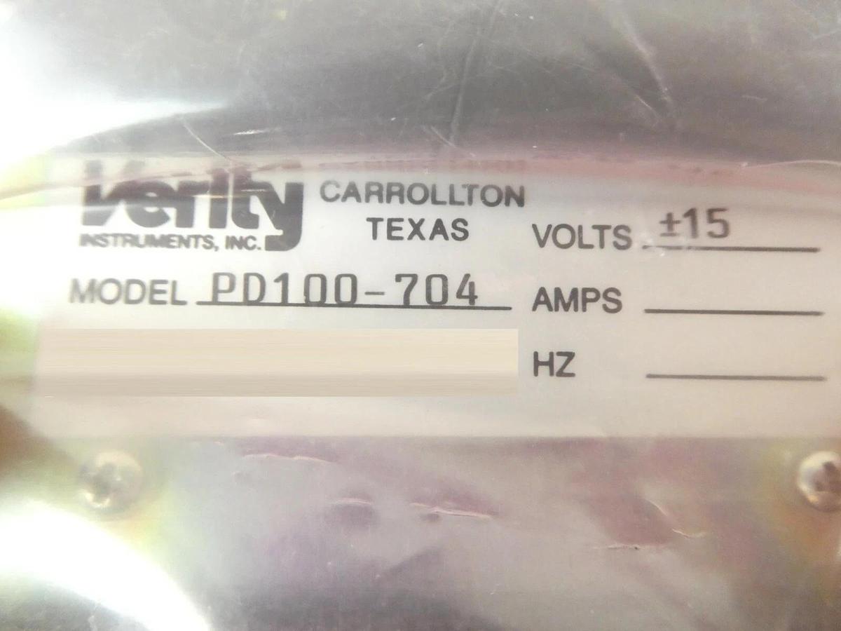 Used Verity Instruments PD100-704 Photodiode with Bandpass Filter Novellus Working