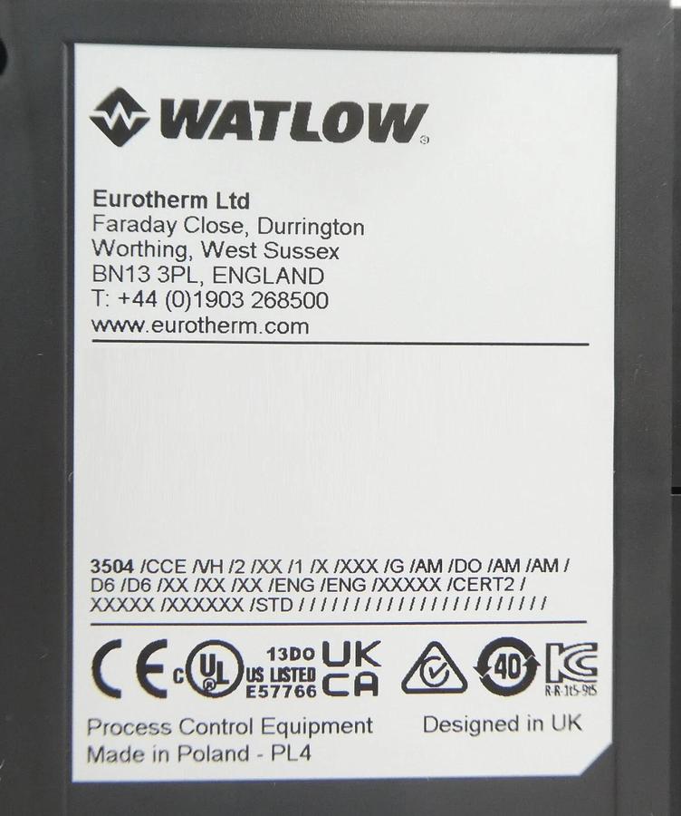 Watlow 3504/CCE/VH/2/XX/1/X/XXX/G/AM/DO/AM/AM Temperature Controller 3504 New