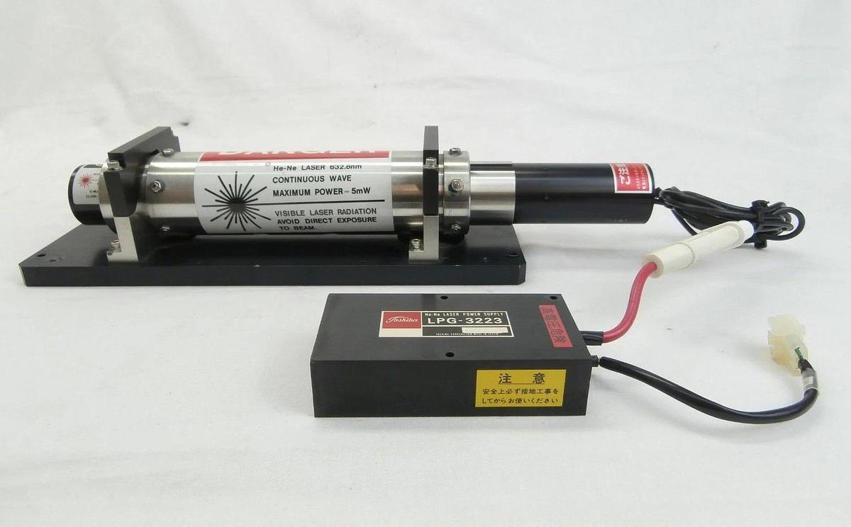 Used Toshiba LGK-7628JH He-Ne 632.8nm Laser with Power Supply LPG-3223 Horiba PD-201A