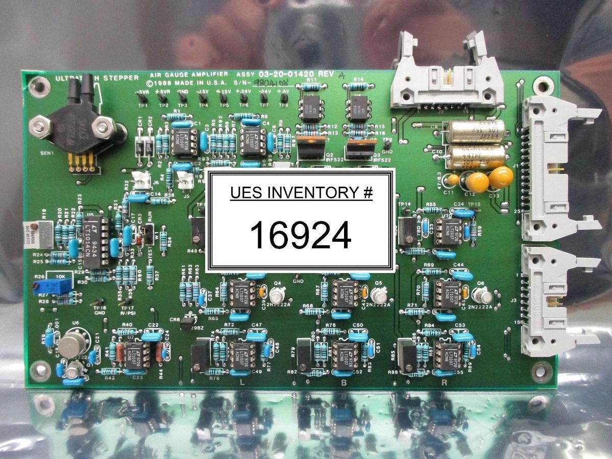 Used Ultratech Stepper 03-20-01420 Air Gauge Amplifier Board PCB 4700 Titan Used