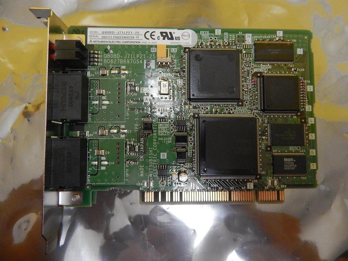 Used Mitsubishi Q80BD-J71LP21-25 PLC MELSECNET/H Interface PCB BD808C121G51 Used