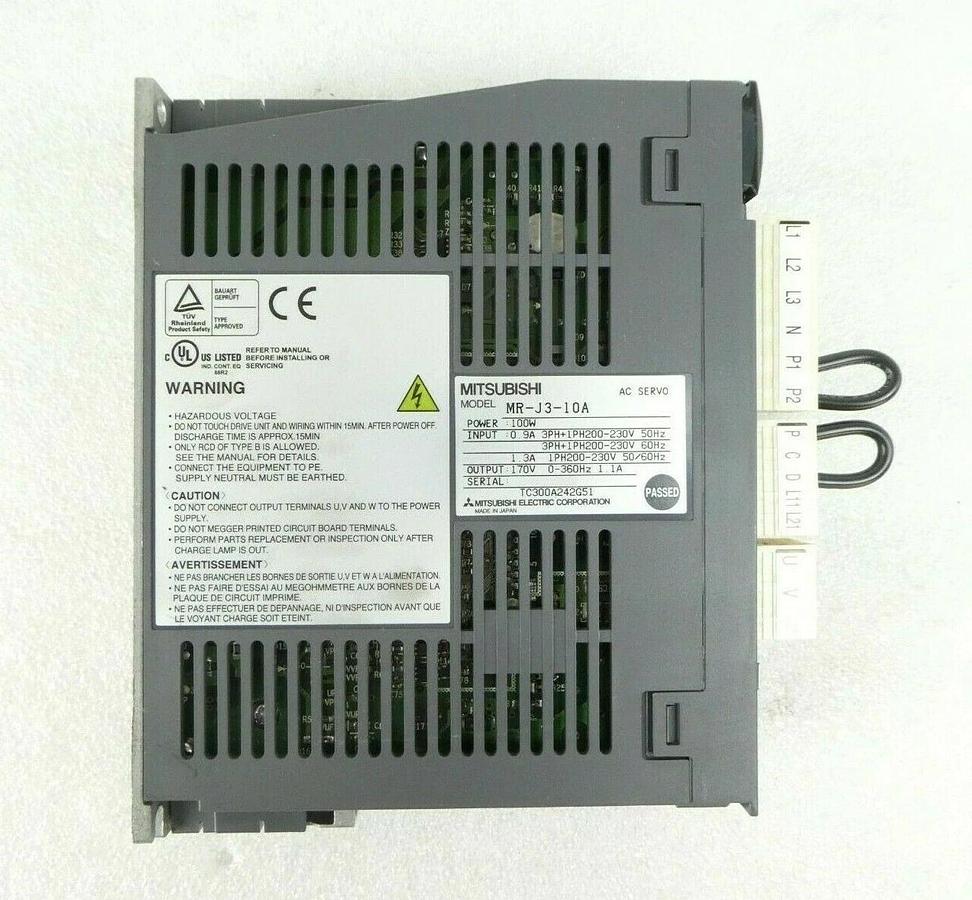 Used Mitsubishi MR-J3-10A AC Servo Amplifier MELSERVO Nikon NSR FX-601F Working Spare