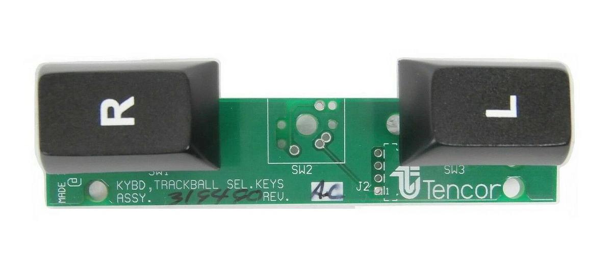 Used KLA-Tencor 319490 Trackball Keyboard Select R/L Keys PCB Assembly S8000 Working