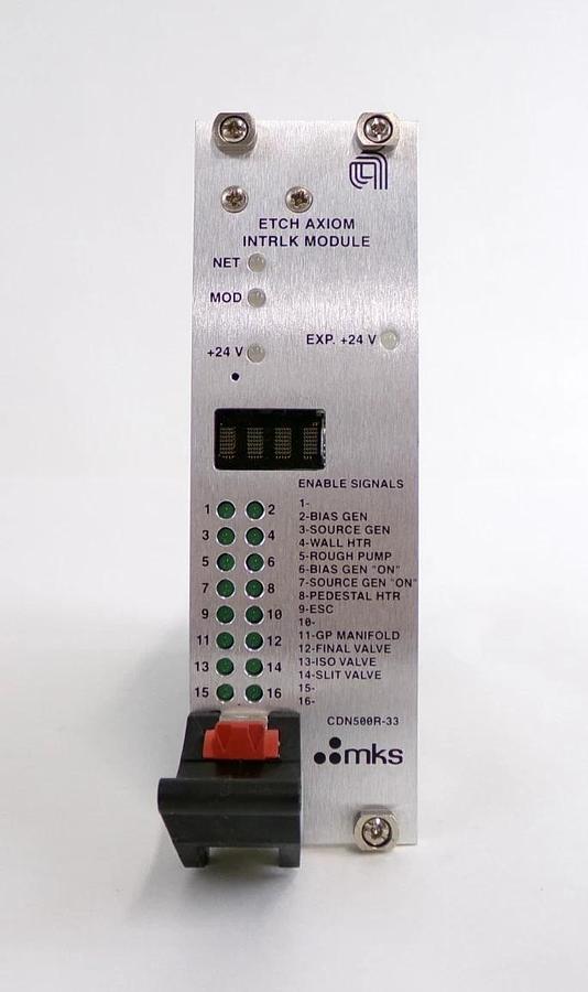 Used MKS Instruments AS01500-33 Etch Axiom Interlock Module PCB Card 0190-37785