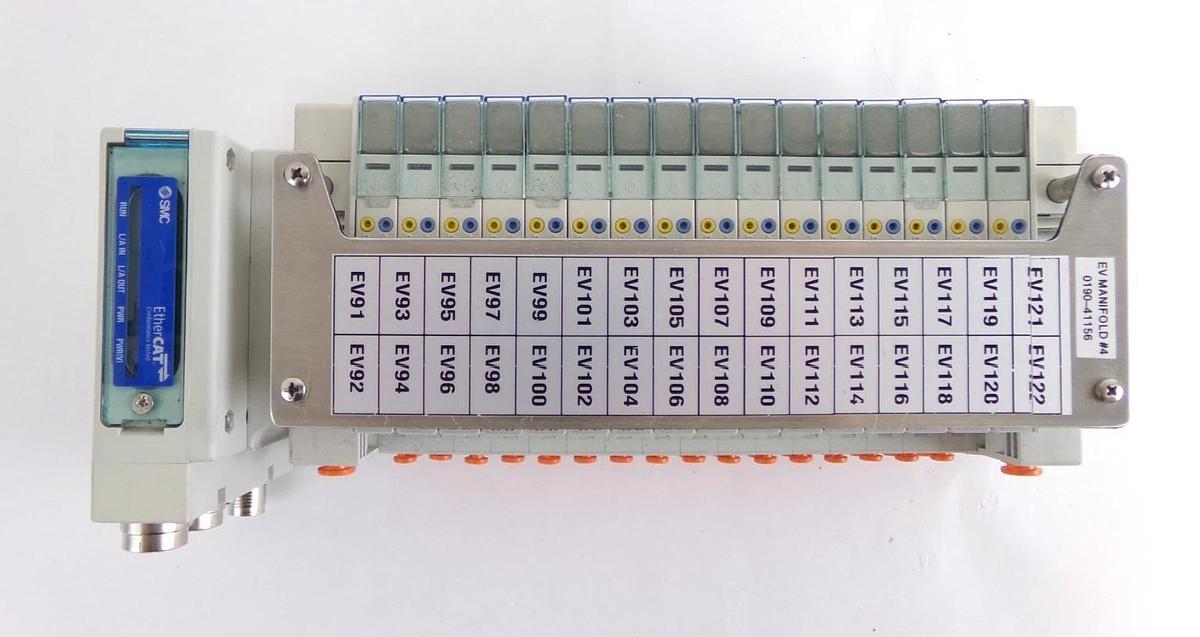 Used SMC SS5Y3-DUQ00526 16-Port Ethercat Pneumatic Manifold Lot of 2 Working