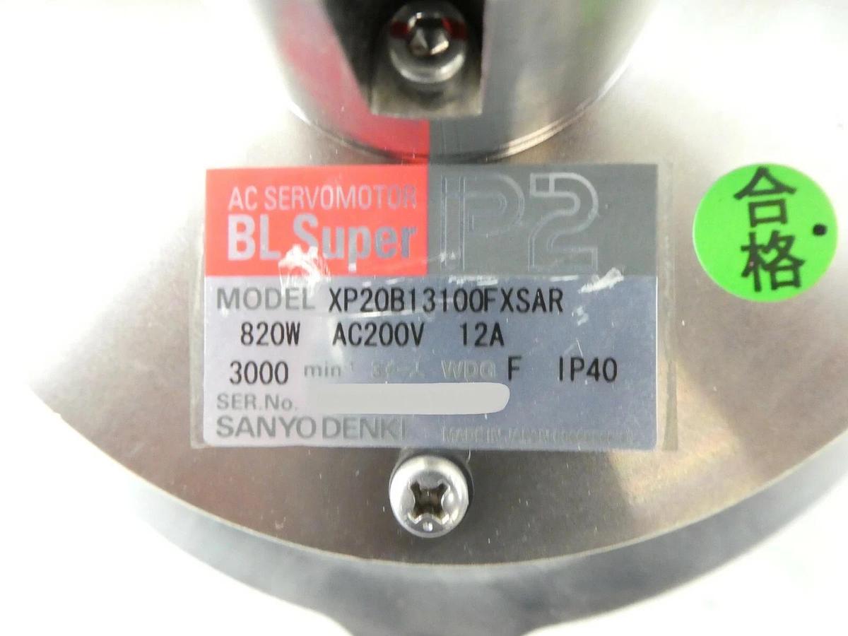 Used Sanyo Denki XP20B13100FXSAR 300mm Spin Motor BL Super P2 Rudolph F30 TEL Working