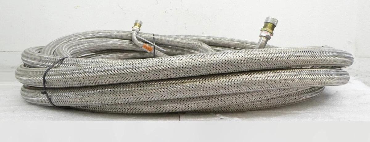 Used CTI-Cryogenics 8043454G600 Cryopump Flex Hose with Tee 8043505G002 AMAT Working
