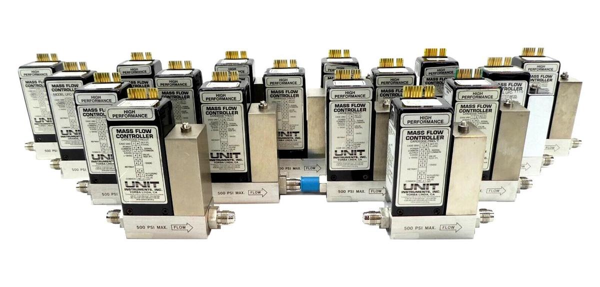 Used UNIT Instruments UFC Mass Flow Controller MFC UFC-1100A UFC-1110 Lot of 17