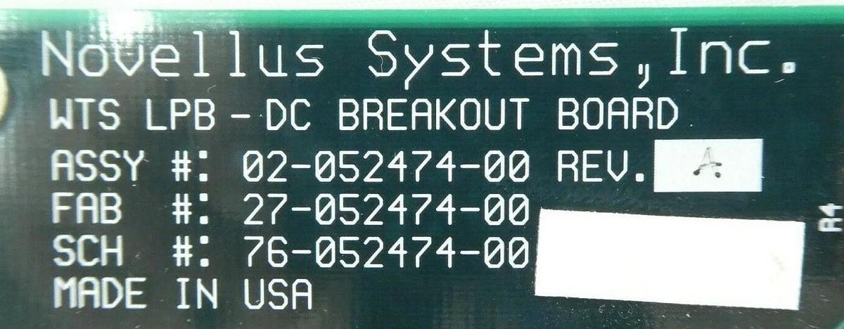 Novellus Systems 02-052474-00 WTS LPB - DC Breakout Board PCB Rev. A New Surplus
