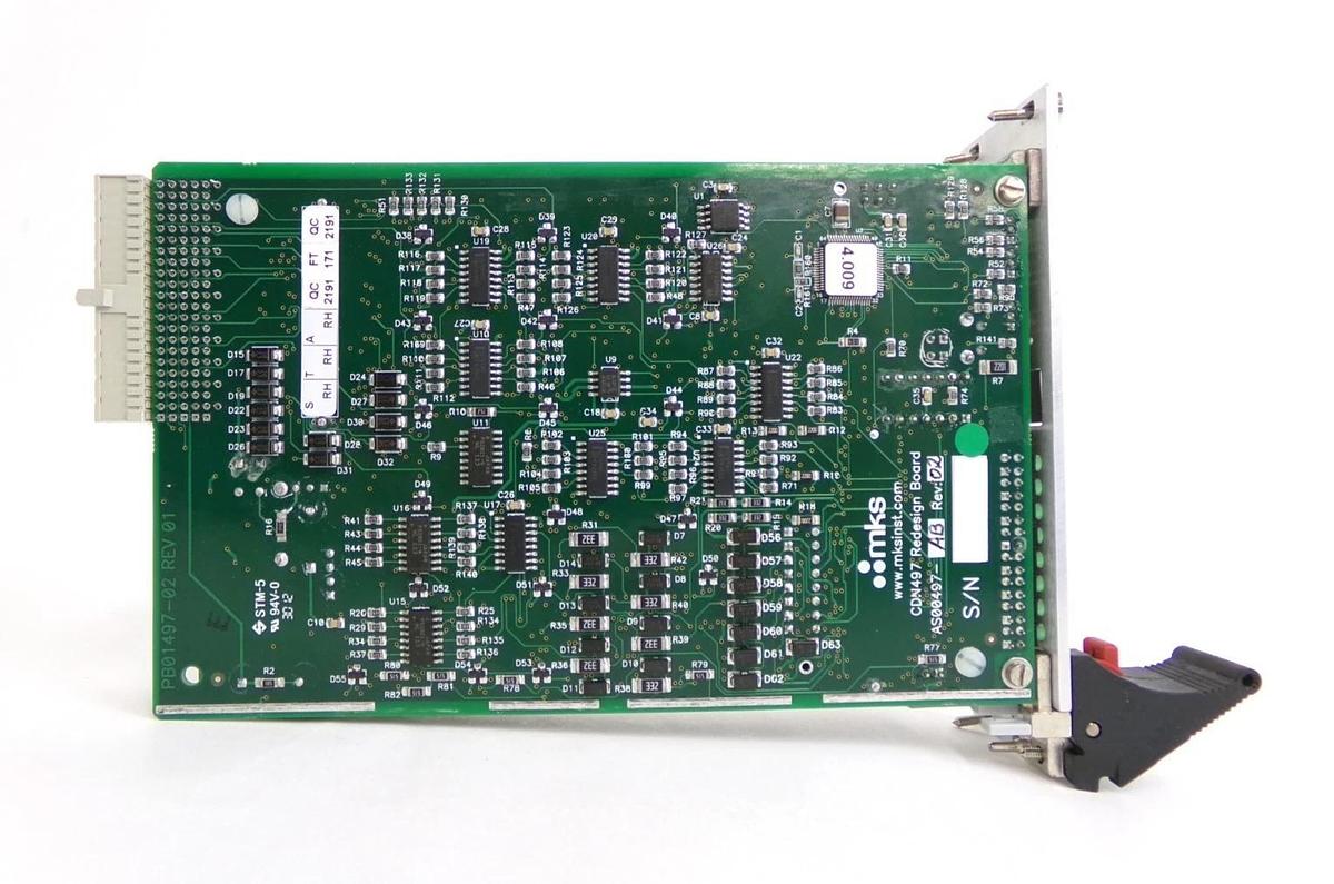 Used MKS Instruments AS01500-58 Interlock Module PCB CDN497 AMAT 0190-37798 Working