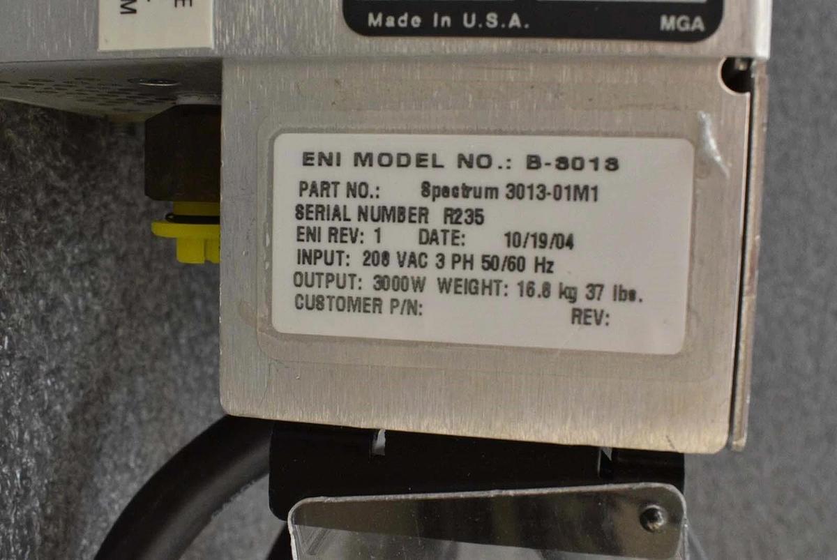 Used Spectrum B-3013 MKS Instruments 3013-01M1 RF Generator Spare Surplus