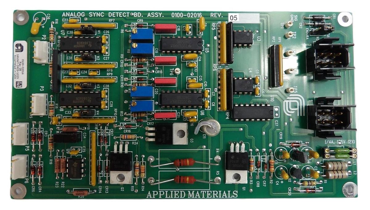 Used AMAT Applied Materials 0100-02016 Analog Sync Detect PCB Assembly Working Surplu