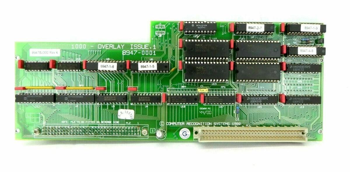 Used Computer Recognition Systems 8947-0001 1000 Overlay Board VME PCB Card Working