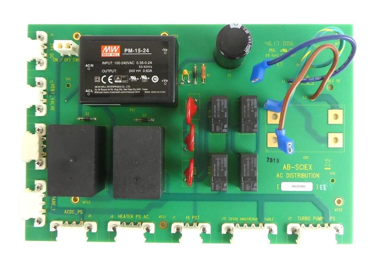 Used AB Sciex 5022039 AC Distribution PCB Board Working Spare