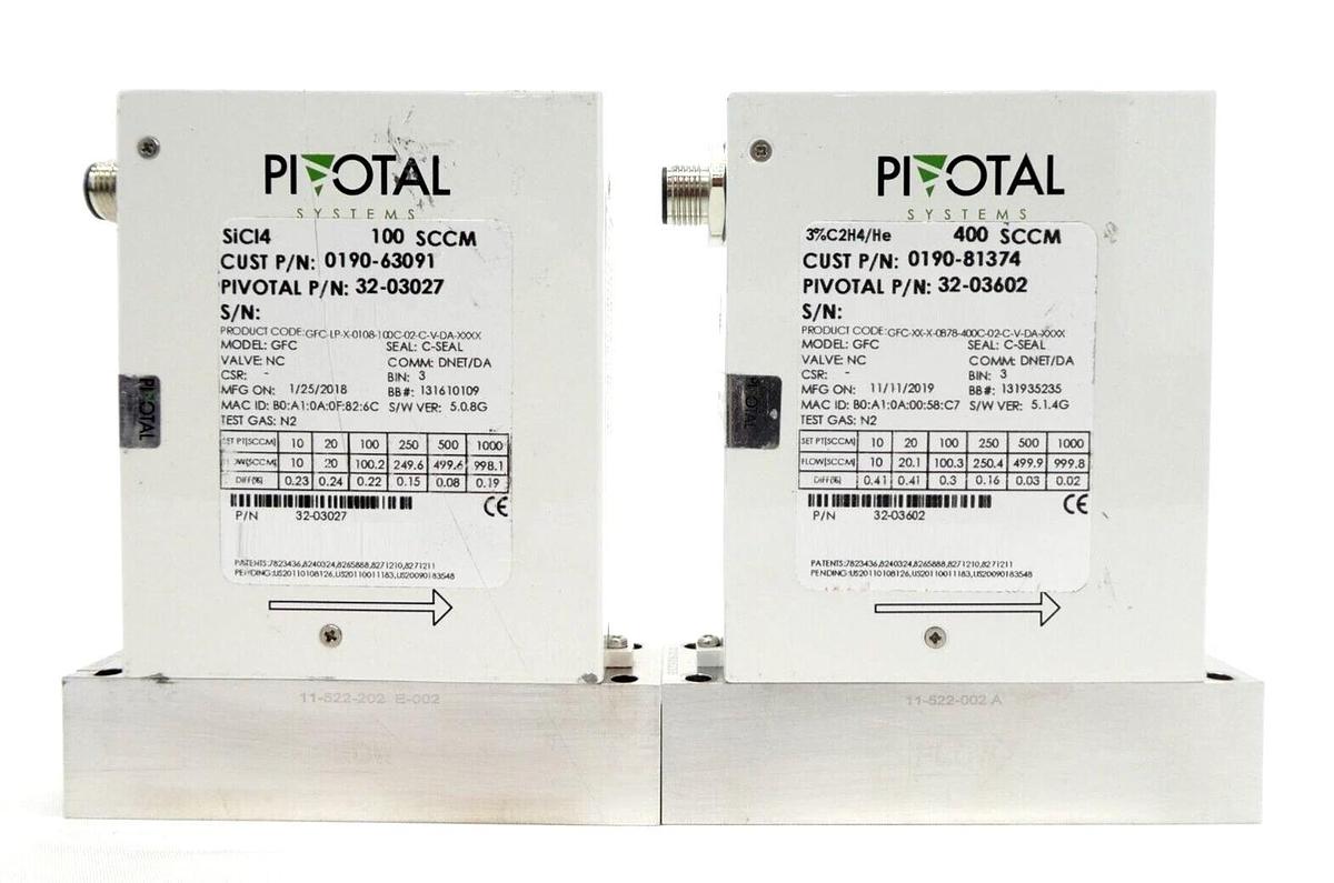 Used Pivotal Systems GFC Mass Flow Controller MFC 32-03000 32-02783 Lot of 12 Working