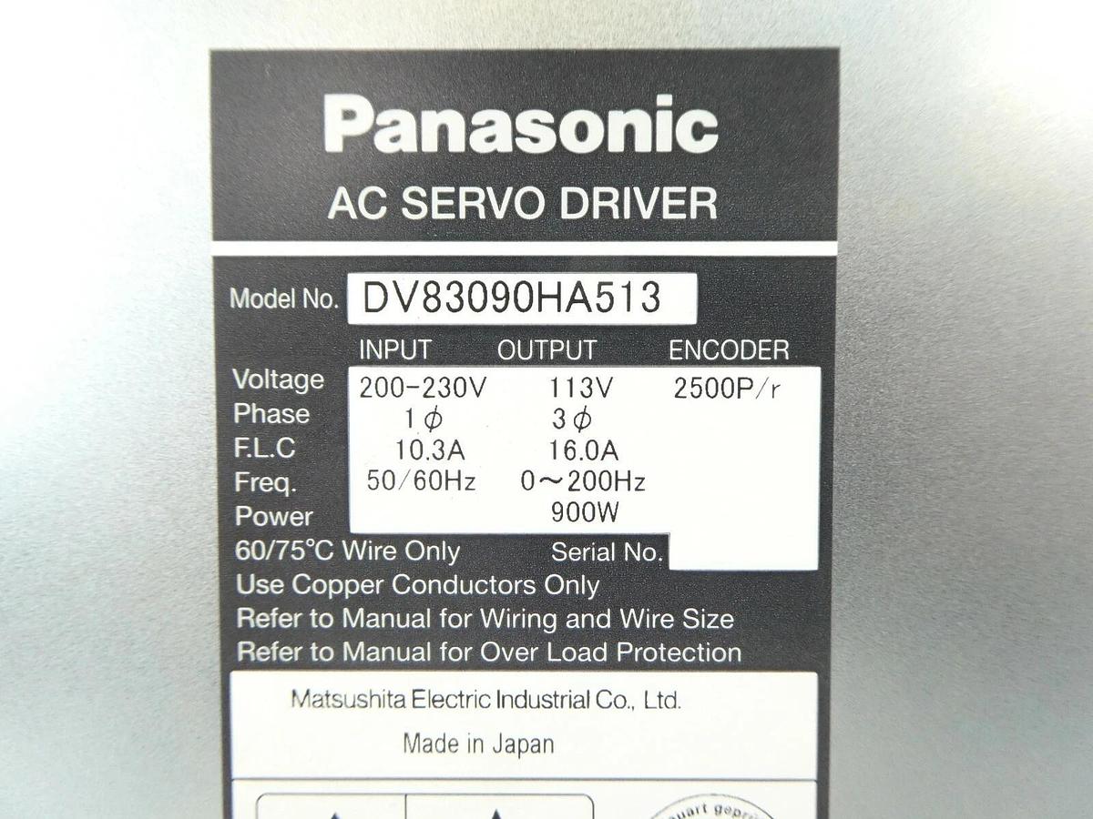 Used Panasonic DV83090HA513 AC Servo Driver TEL Tokyo Electron Lithius Working