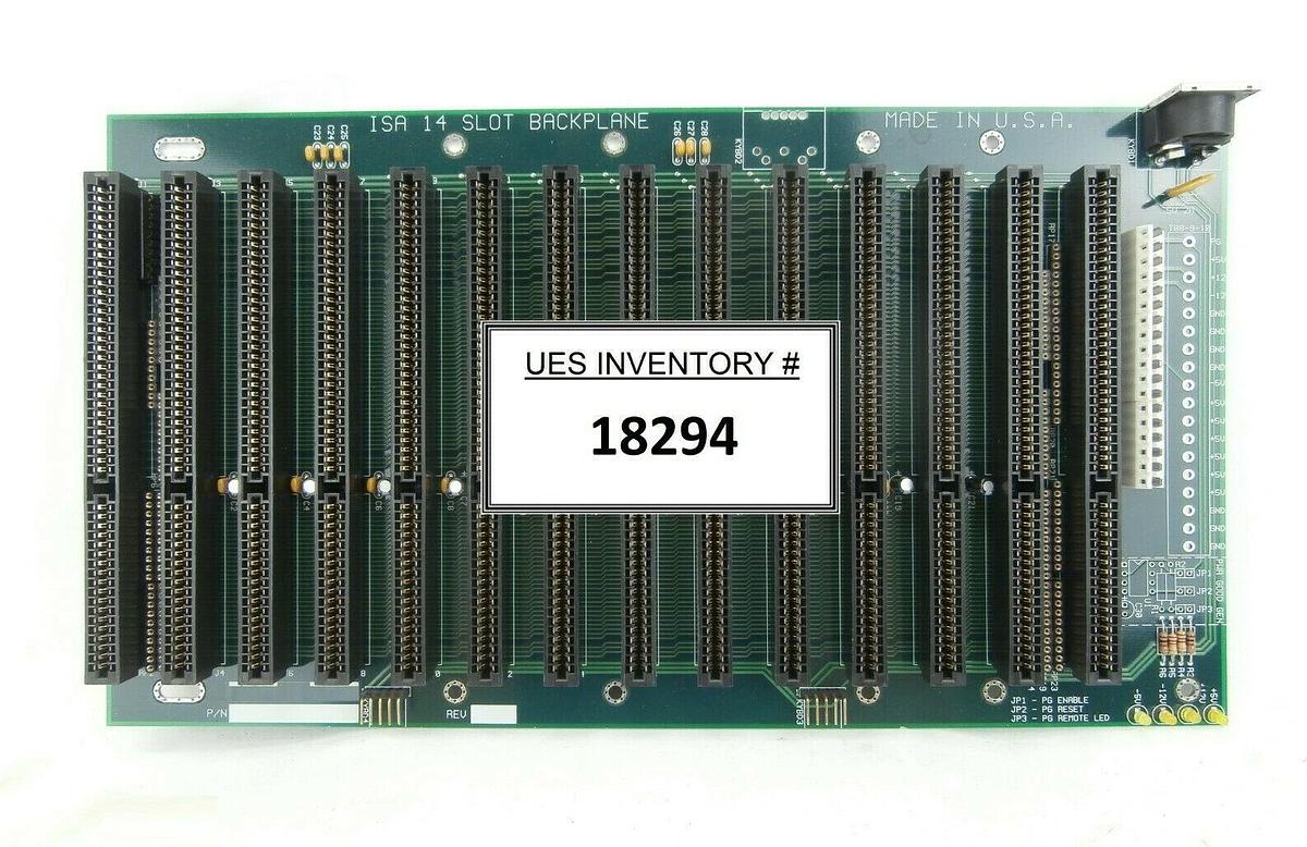 Used Plasma-Therm 9011 ISA 14 Slot Backplane Board PCB 11911411 Clusterlock Spare